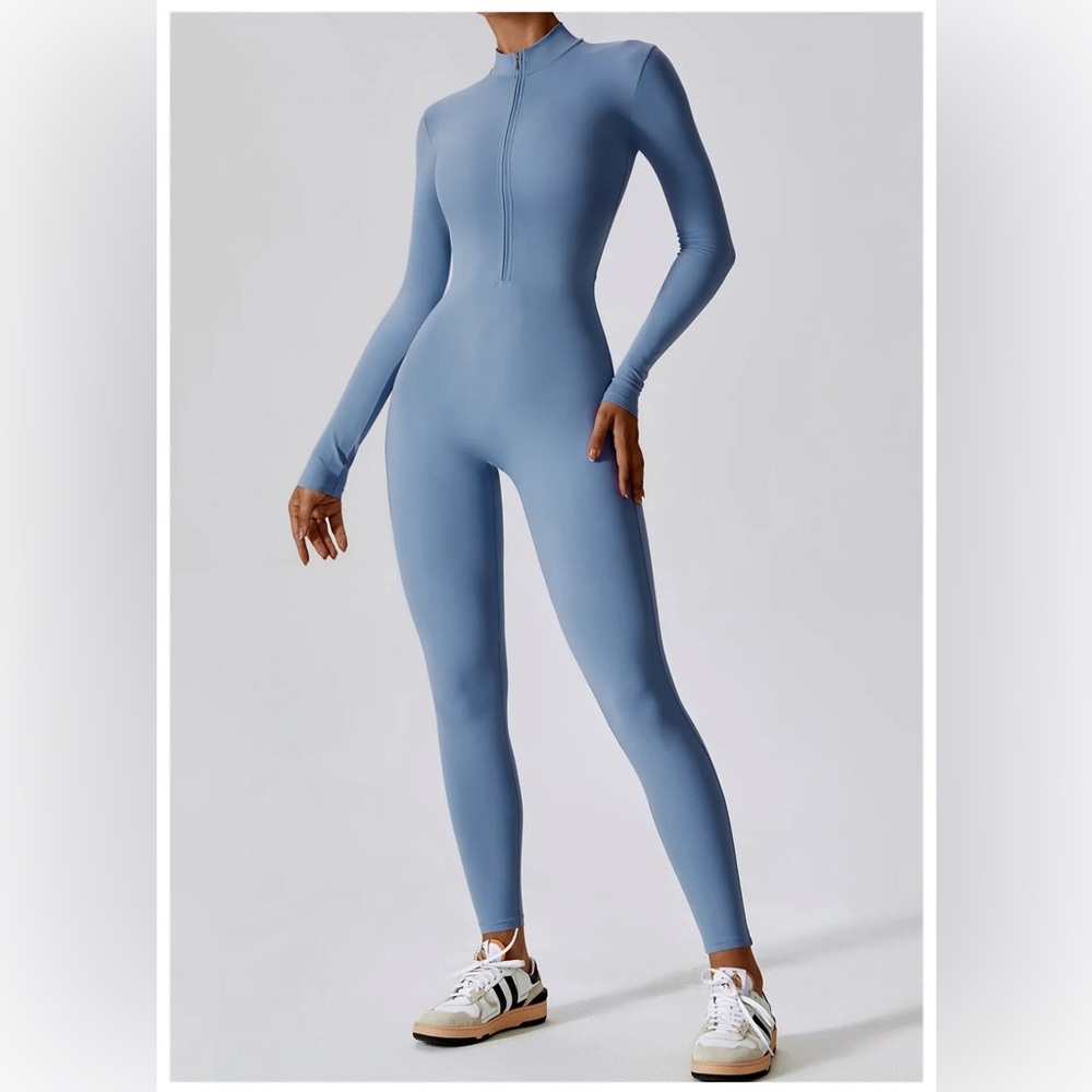 Night Sky Zipper Seamless Jumpsuit, Yoga Onsie - Picture 4 of 6